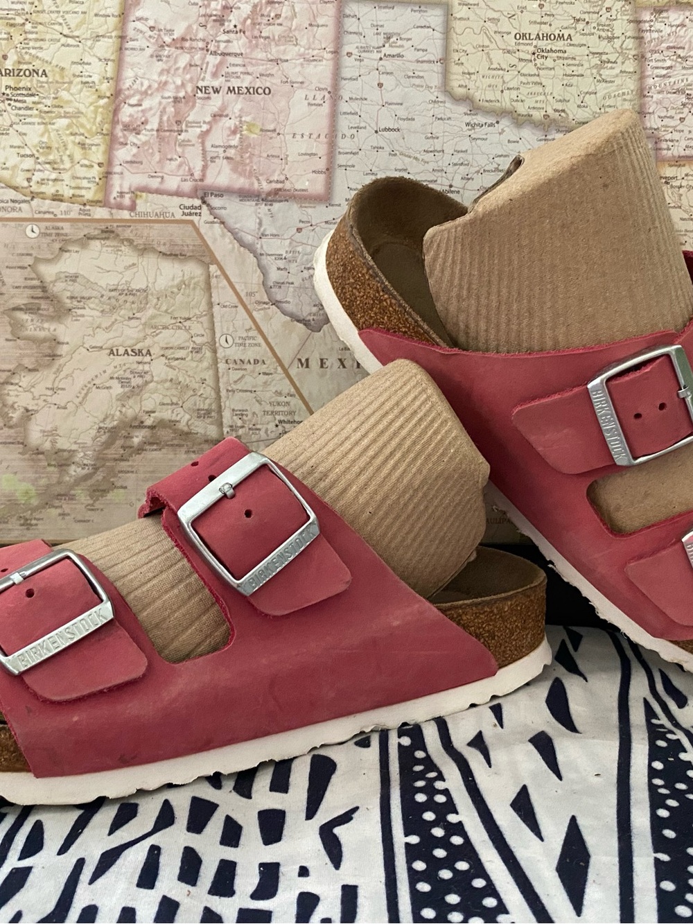 Pre-owned Birkenstock Arizona Nubuck Leather in Pink Fuchsia Sandal 40/9 Women